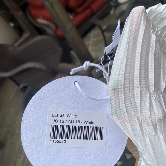 Matching pant set Princess Polly Lila set white size usa 12 - Picture 7 of 10